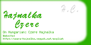 hajnalka czere business card